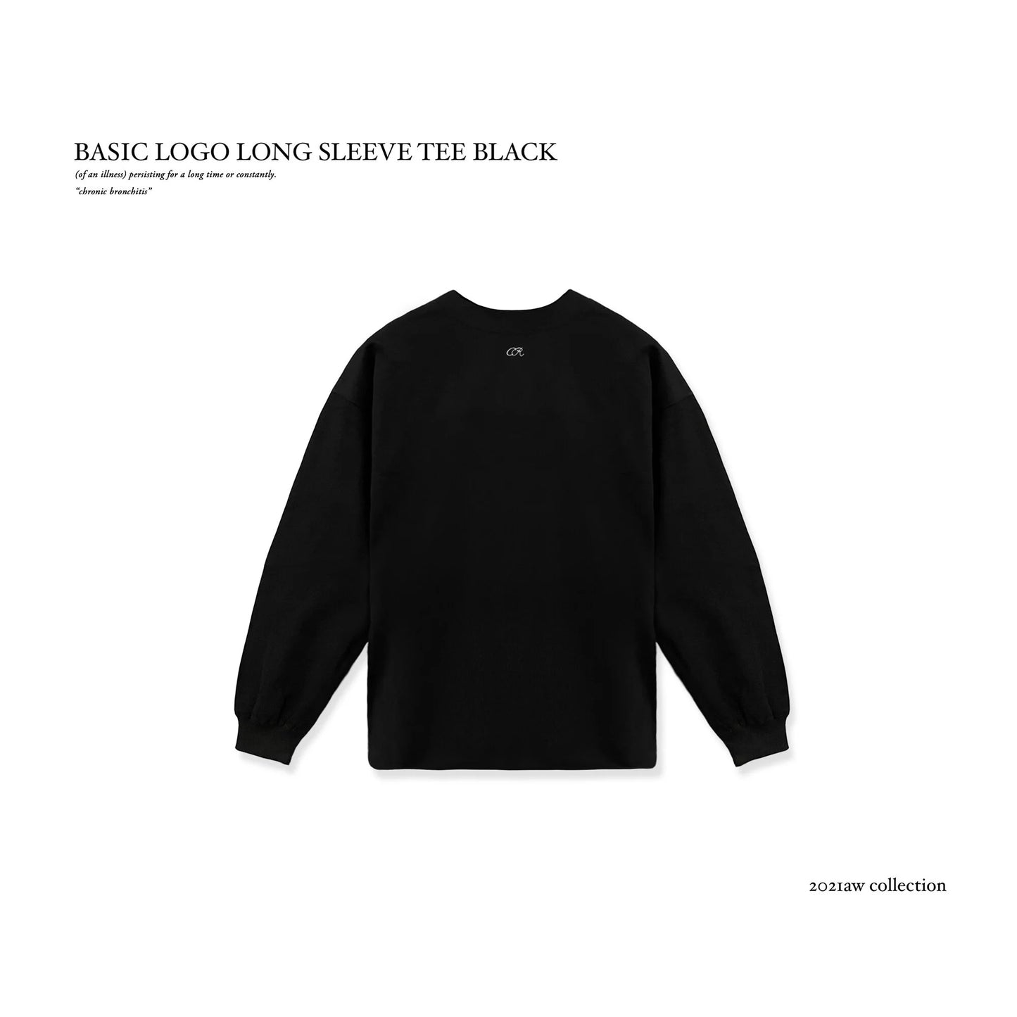 BASIC LOGO LONG SLEEVE TEE BLACK