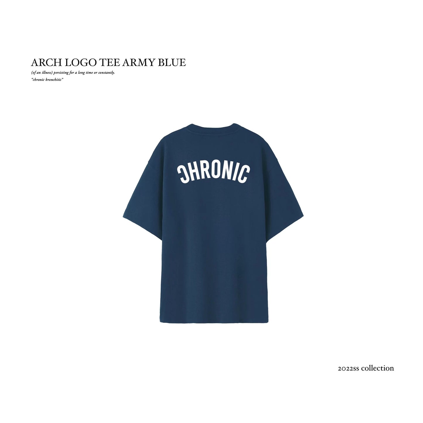 ARCH LOGO TEE ARMY BLUE