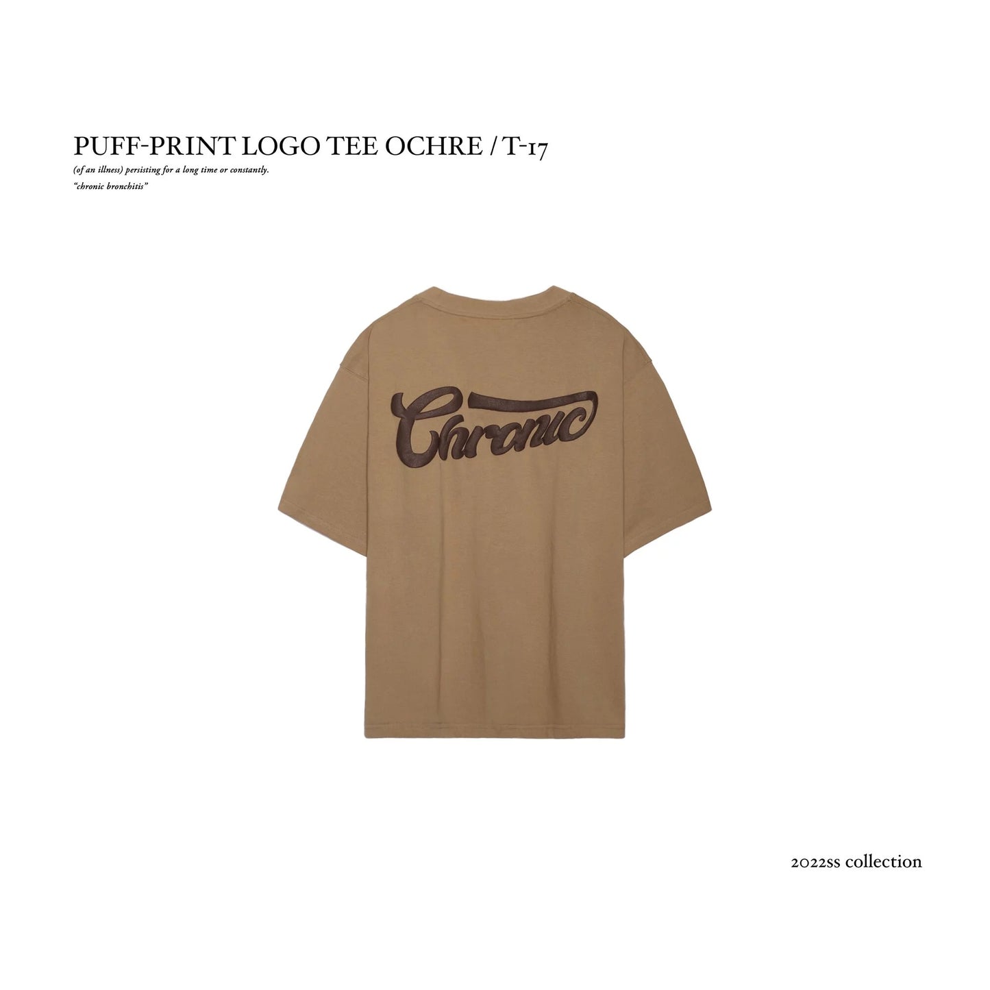 PUFF-PRINT LOGO TEE OCHRE