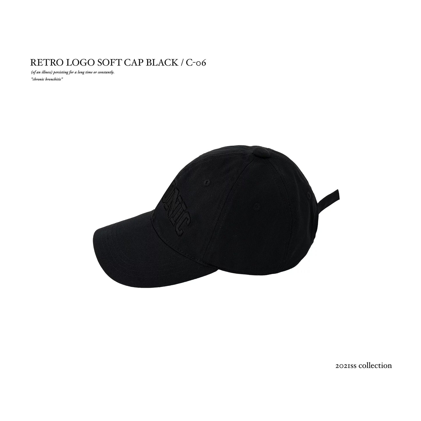 RETRO LOGO SOFT CAP BLACK/ C-06