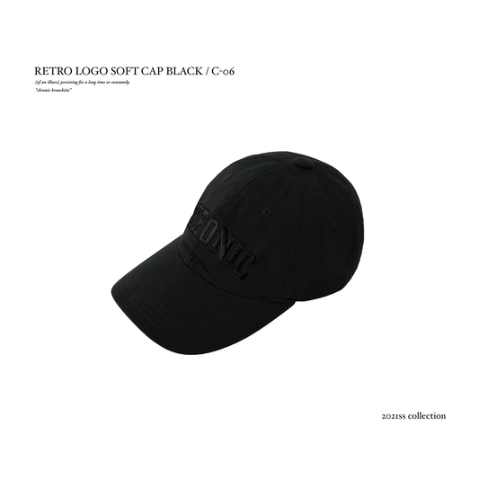 RETRO LOGO SOFT CAP BLACK/ C-06